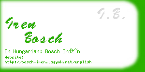 iren bosch business card